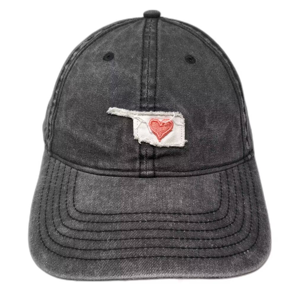 Home Free Oklahoma State Heart Baseball Cap Hat Gray OS Slideback Adjustable